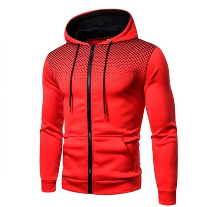 Men's Zip Up Graphic Print Sport Hoodie