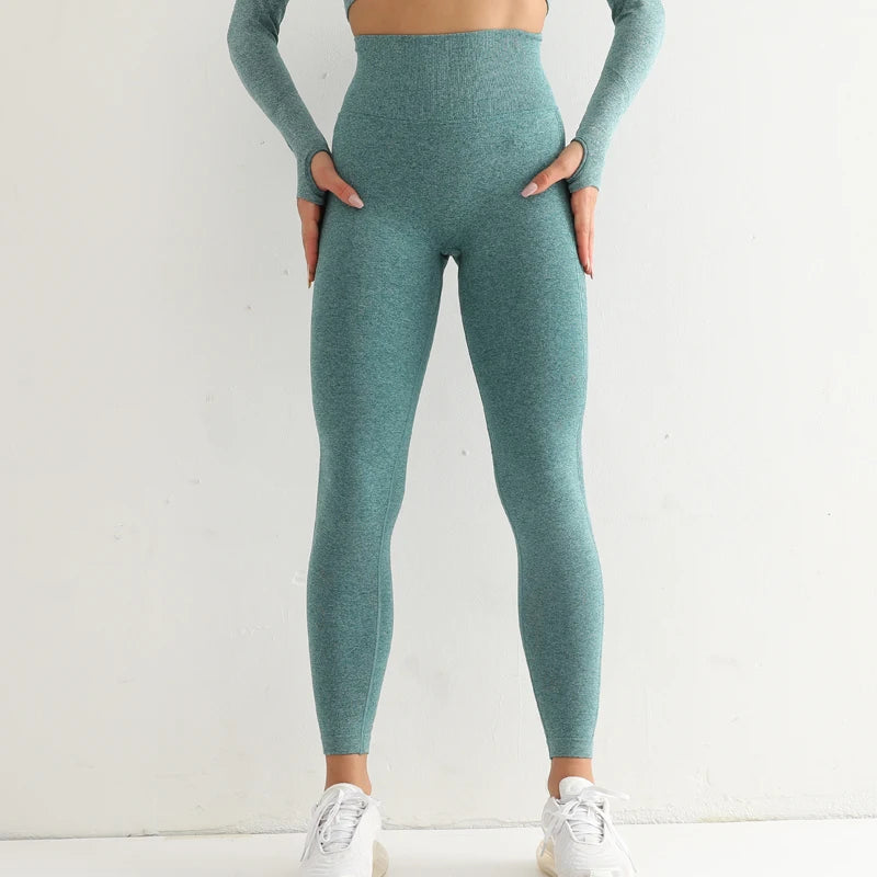 Seamless High Waist Quick Dry Slim Leggings.