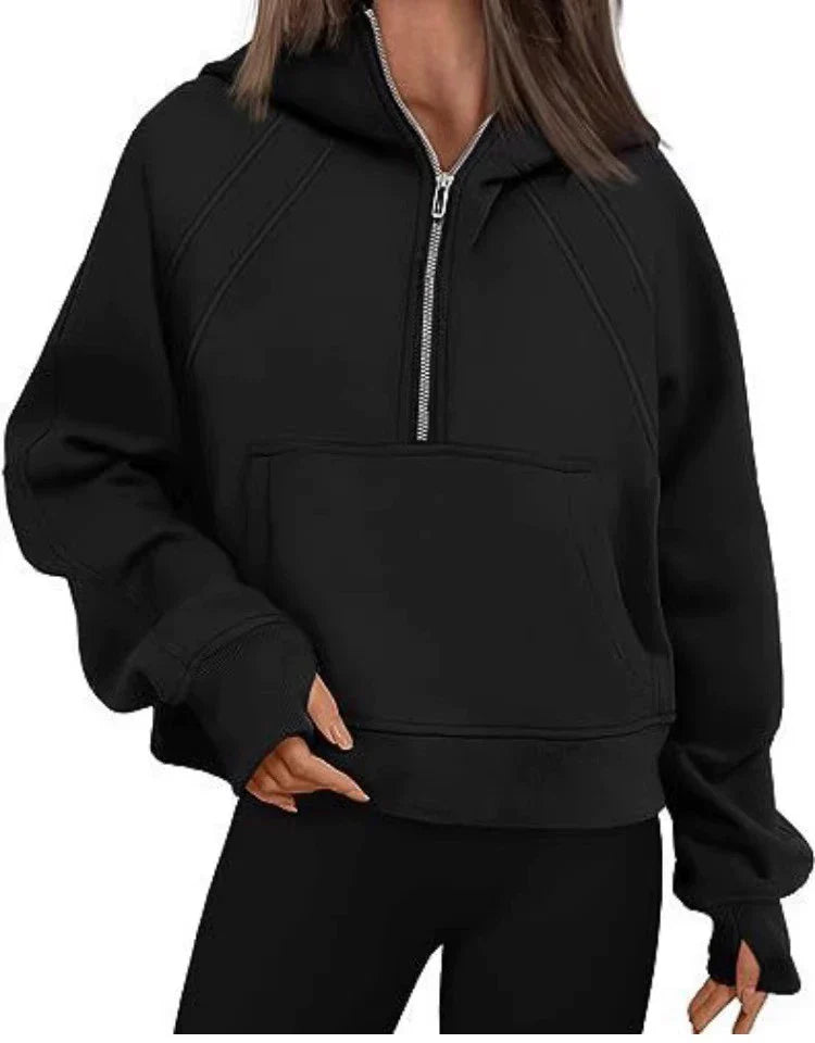 Half Zip Fleece Oversized Sweatshirt