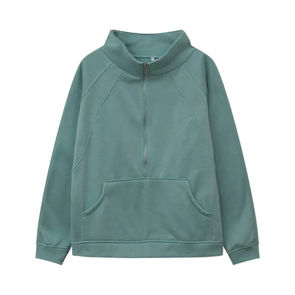 Half Zip Fleece Oversized Sweatshirt