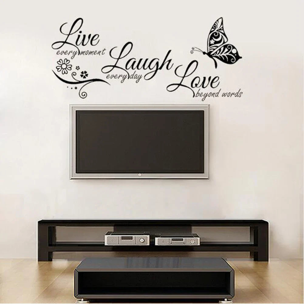 Butterfly Wall Art Vinyl Stickers - Live Laugh Love