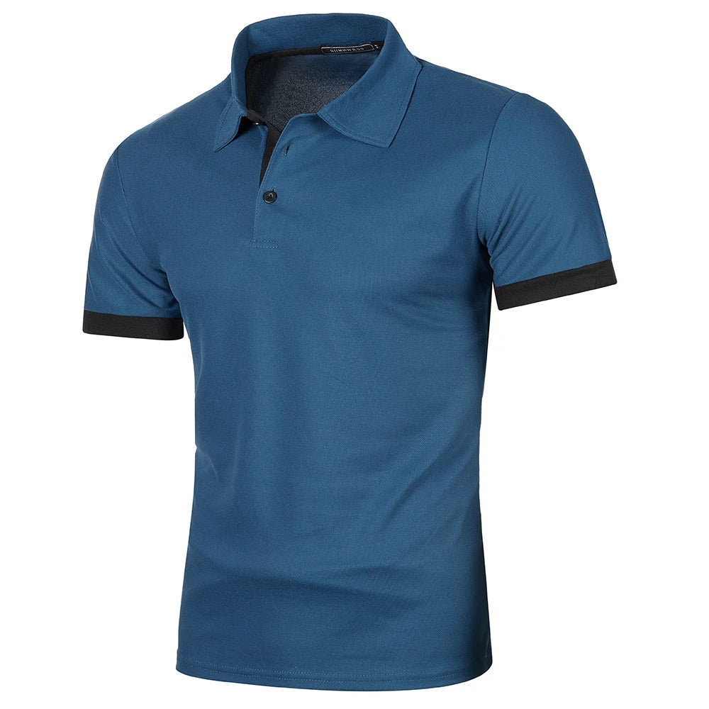 Men's Short Sleeve Contrast Color Polo shirt