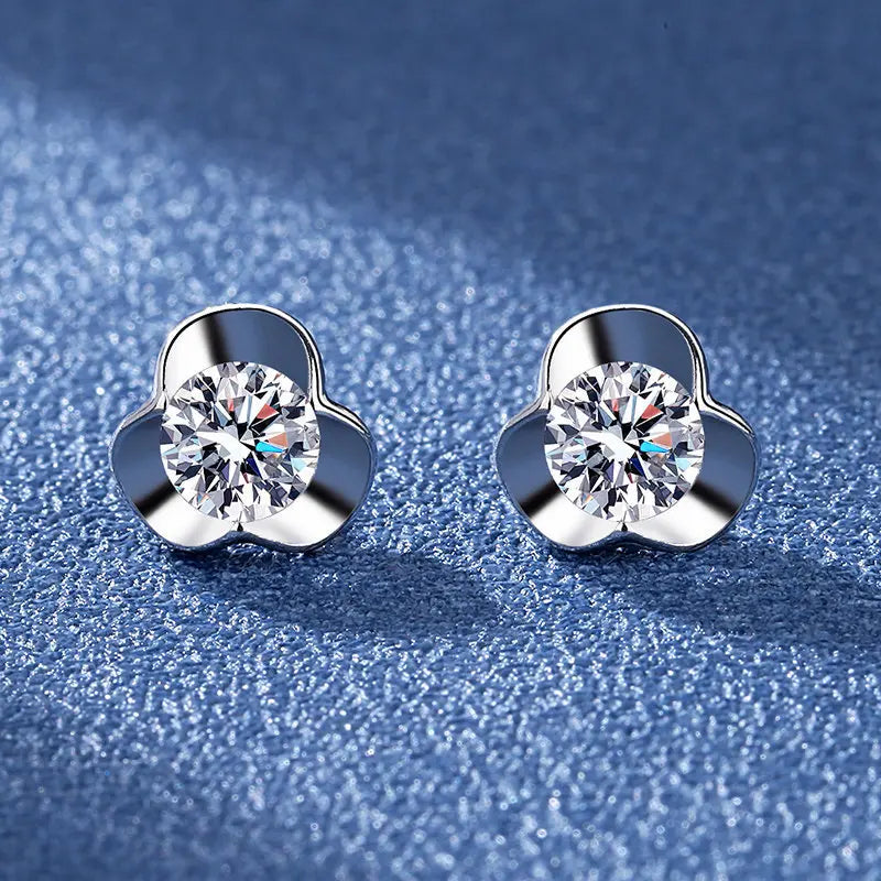 925 Sterling Silver Crystal Stud Earrings