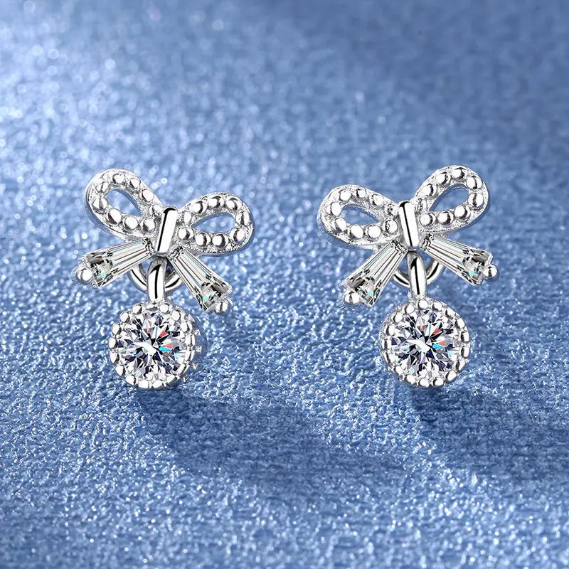 925 Sterling Silver Crystal Stud Earrings