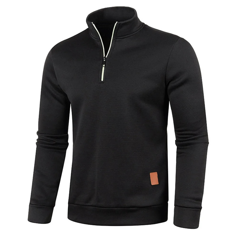 Quarter Zip Pullover Sweater.