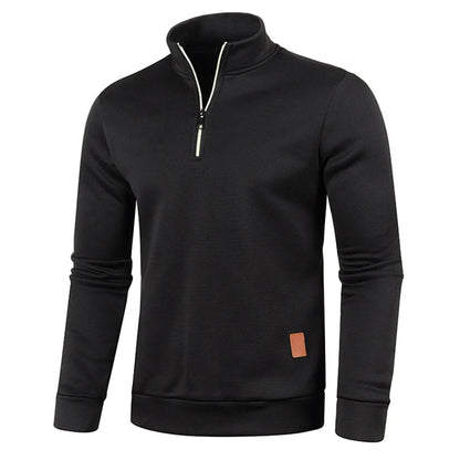 Quarter Zip Pullover Sweater.