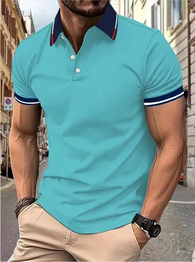 Accent Striped Polo Shirt