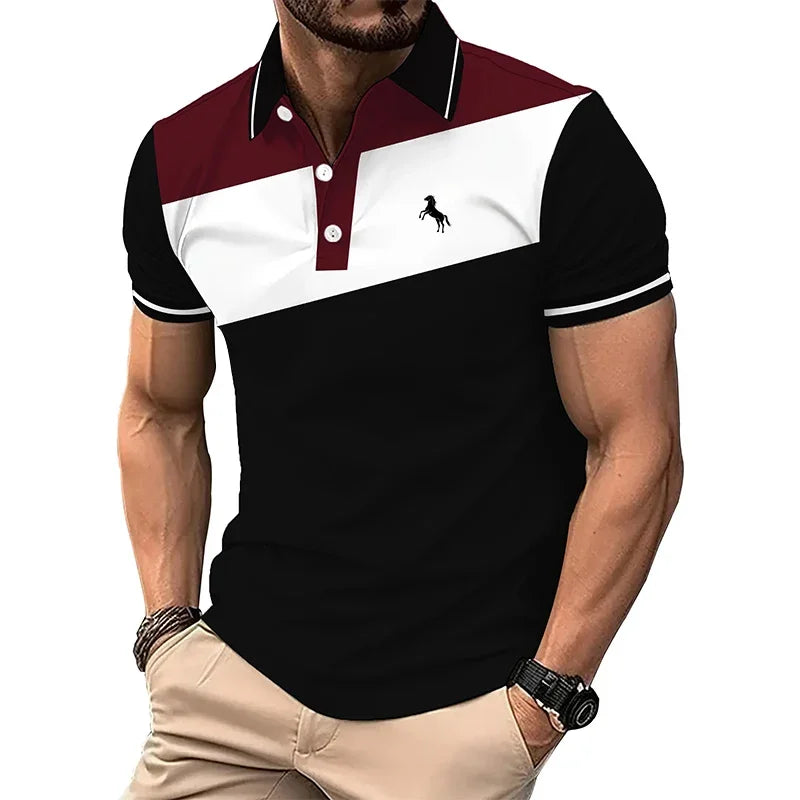 Bold Stripe Polo Shirt