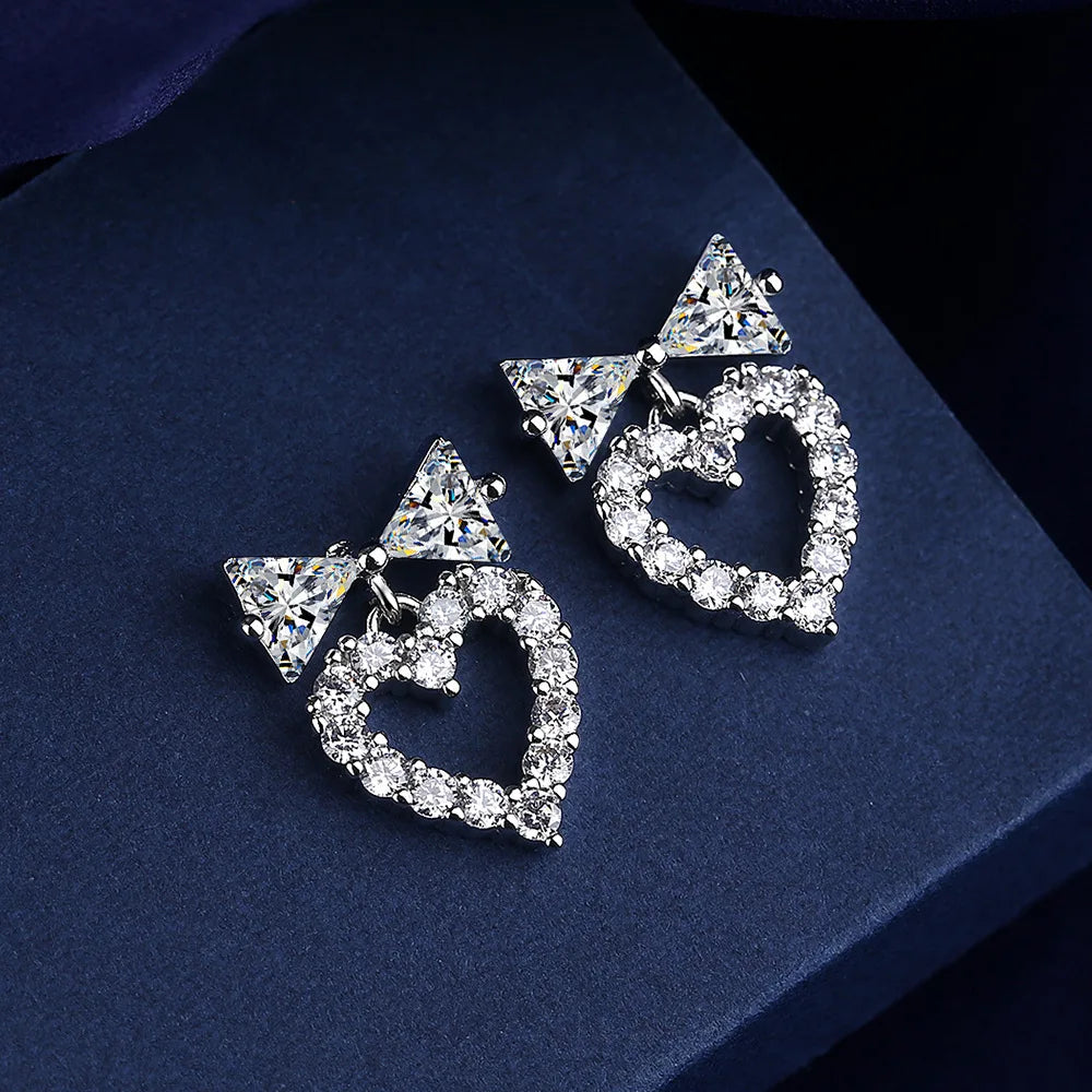 925 Sterling Silver Crystal Stud Earrings