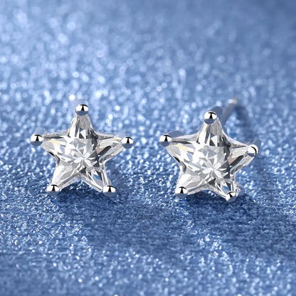 925 Sterling Silver Crystal Stud Earrings