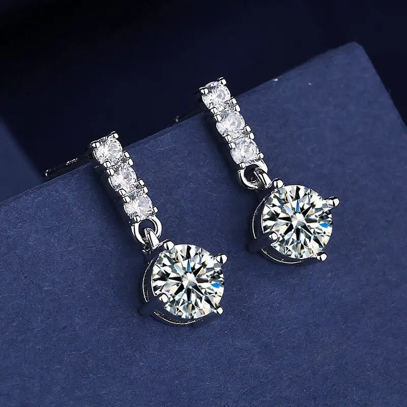 925 Sterling Silver Crystal Stud Earrings