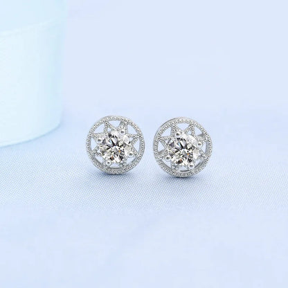 925 Sterling Silver Crystal Stud Earrings