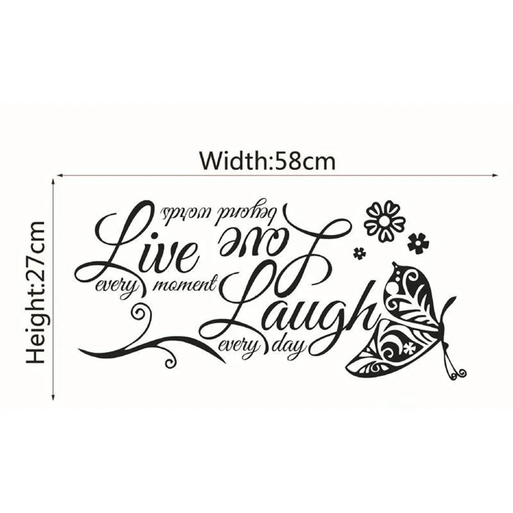 Butterfly Wall Art Vinyl Stickers - Live Laugh Love