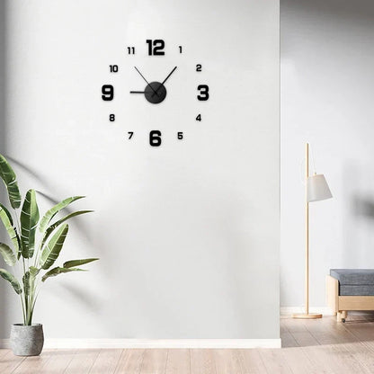 Frameless DIY Wall Clock - Silent Clock Wall Decor