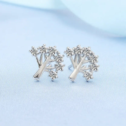 925 Sterling Silver Crystal Stud Earrings