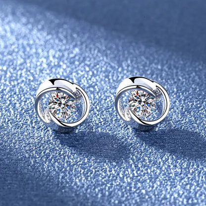 925 Sterling Silver Crystal Stud Earrings