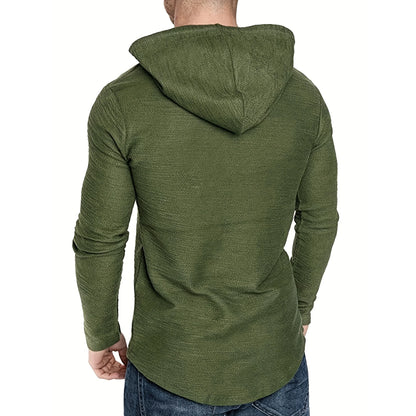 Men's Solid Color Hooded Sweatshirt