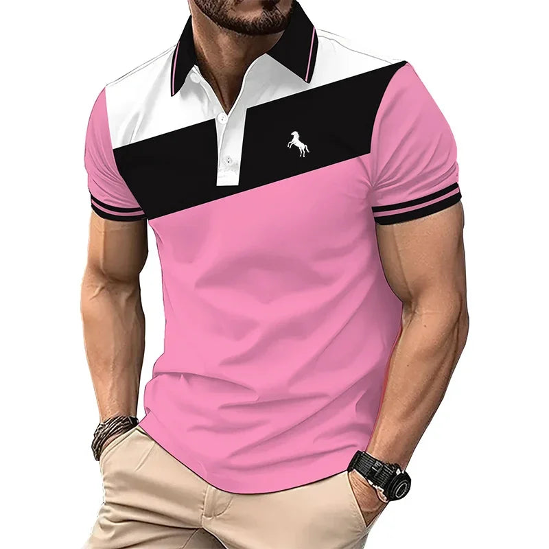 Bold Stripe Polo Shirt