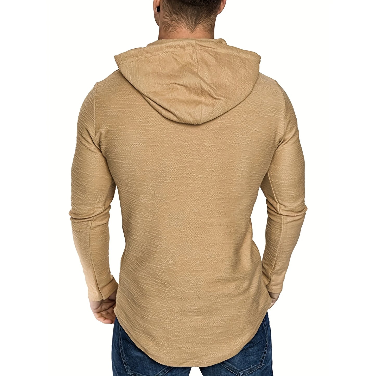 Men's Solid Color Hooded Sweatshirt