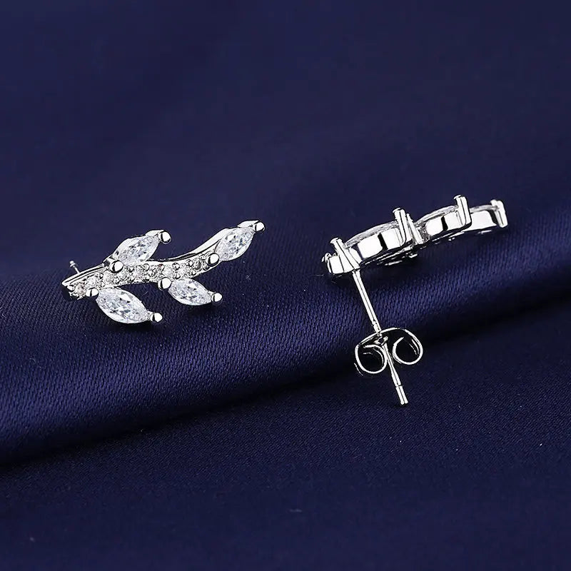 925 Sterling Silver Crystal Stud Earrings