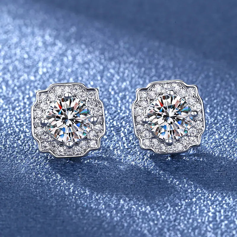 925 Sterling Silver Crystal Stud Earrings