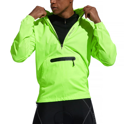 Men's Hooded Fleece Waterproof Cycling Jacket.