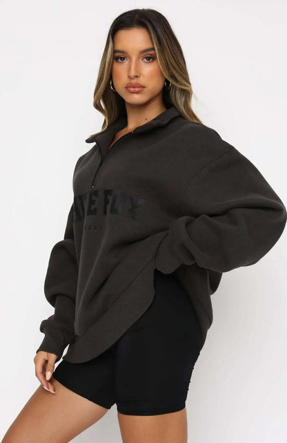 quarter zip oversized sweater