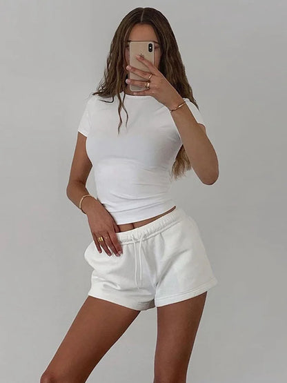 Casual Crop Cotton Top.