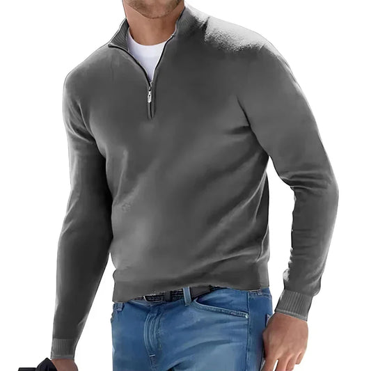 -neck long sleeve sweater