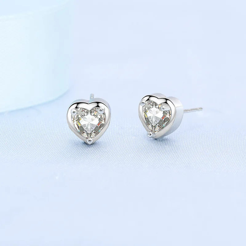 925 Sterling Silver Crystal Stud Earrings