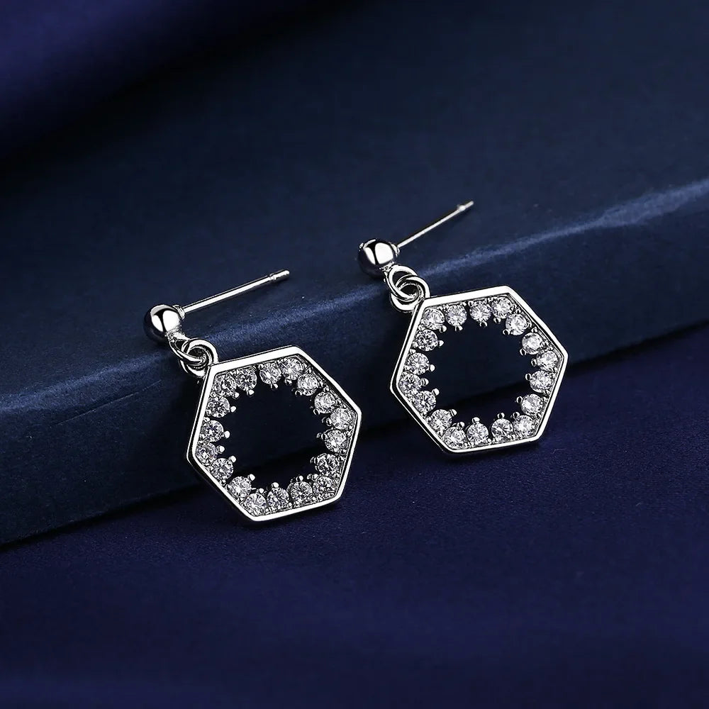 925 Sterling Silver Crystal Stud Earrings