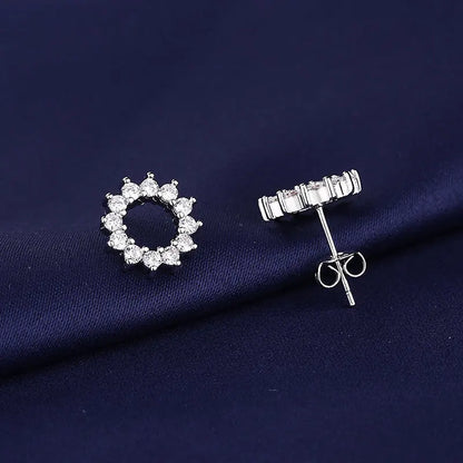 925 Sterling Silver Crystal Stud Earrings