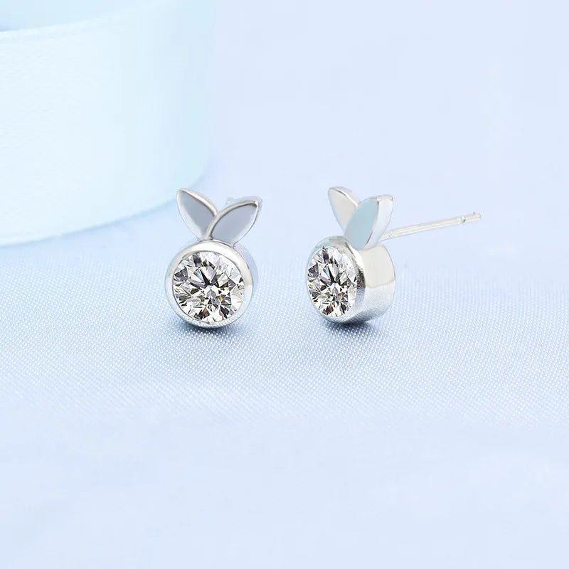 925 Sterling Silver Crystal Stud Earrings