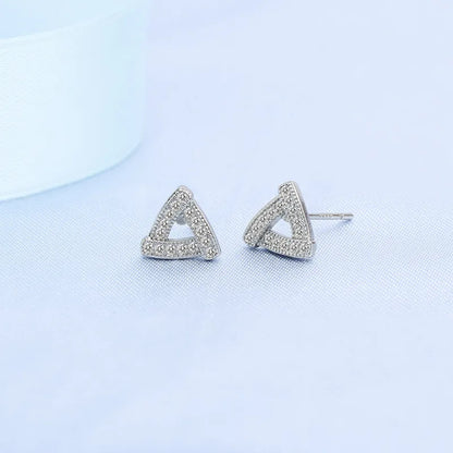 925 Sterling Silver Crystal Stud Earrings