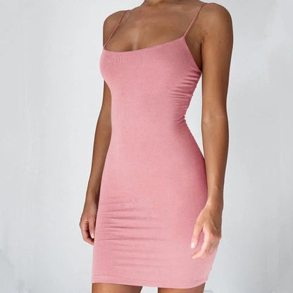 Spaghetti Strap Bodycon Sheath Sundress