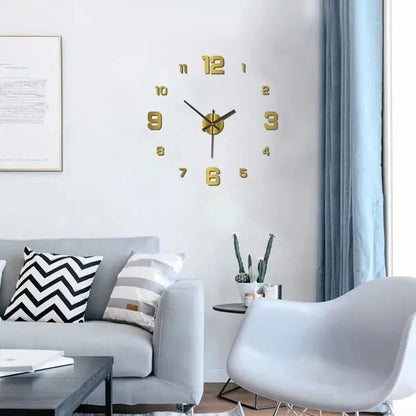 Frameless DIY Wall Clock - Silent Clock Wall Decor