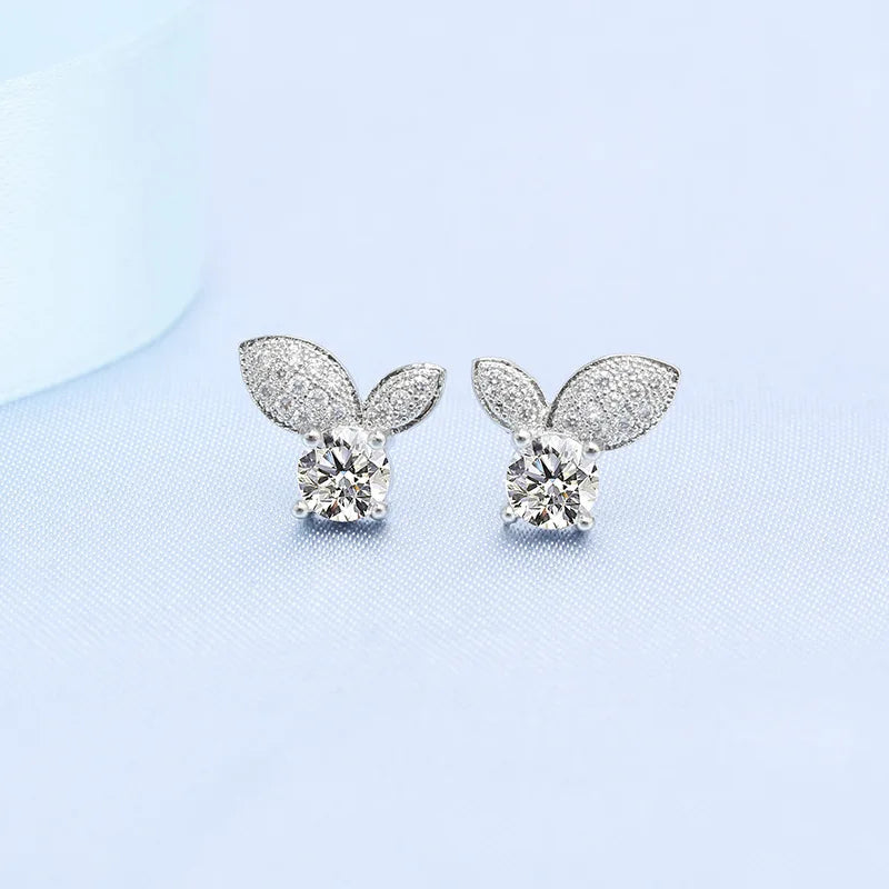 925 Sterling Silver Crystal Stud Earrings