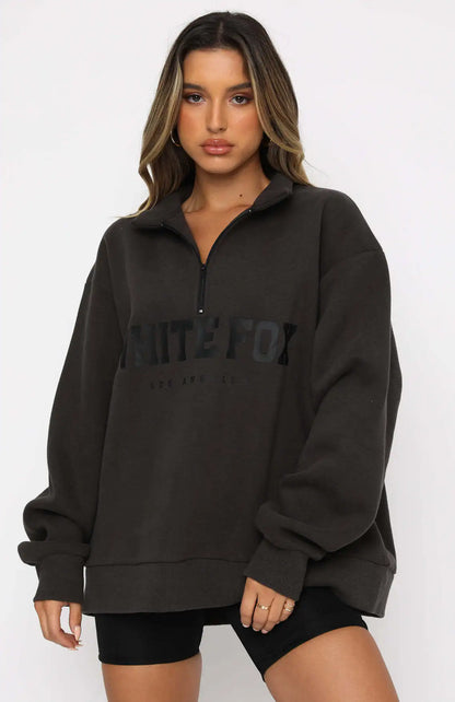 quarter zip oversized sweater