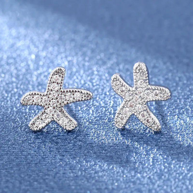 925 Sterling Silver Crystal Stud Earrings