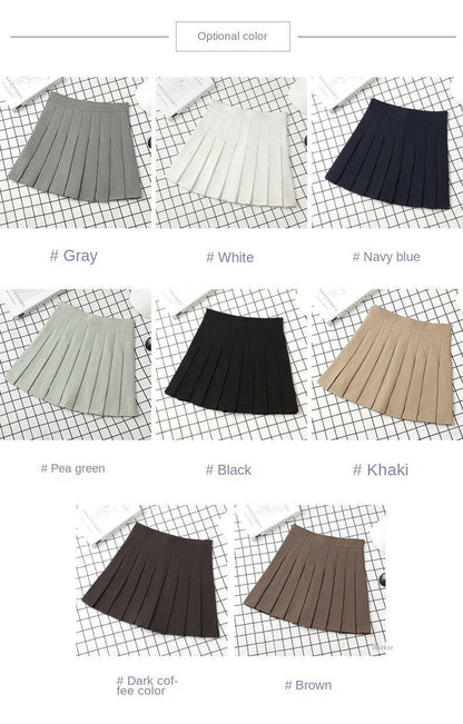 Women's High Waist Pleated Mini Skirt.