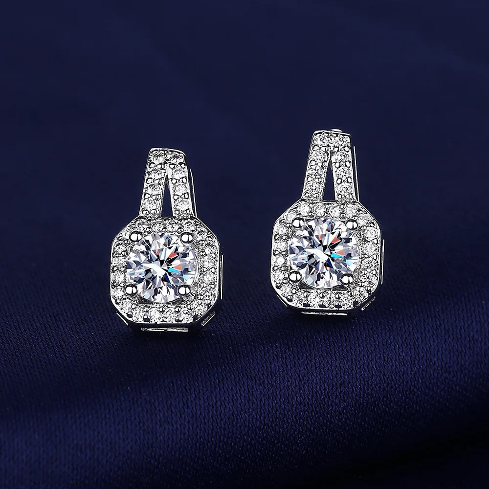 925 Sterling Silver Crystal Stud Earrings