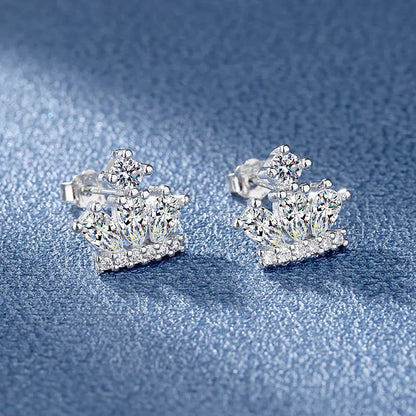 925 Sterling Silver Crystal Stud Earrings