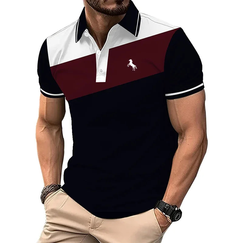 Bold Stripe Polo Shirt