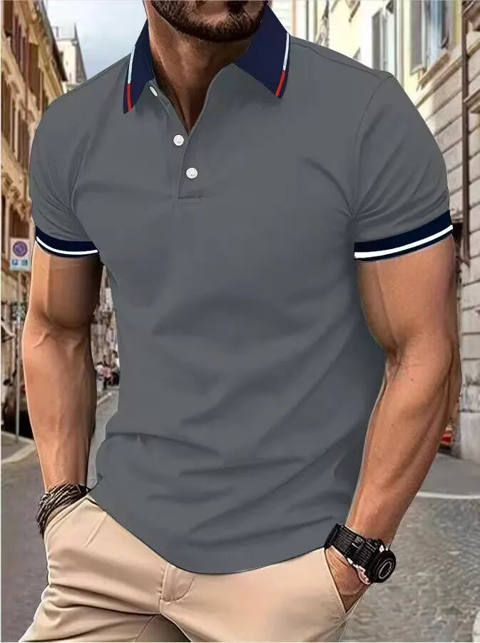 Accent Striped Polo Shirt