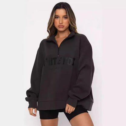 quarter zip oversized sweater