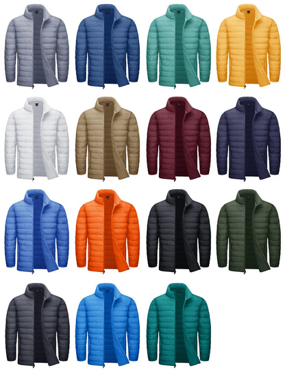 Lightweight Quilted Down Insulated Water Resistant Puffer Jacket