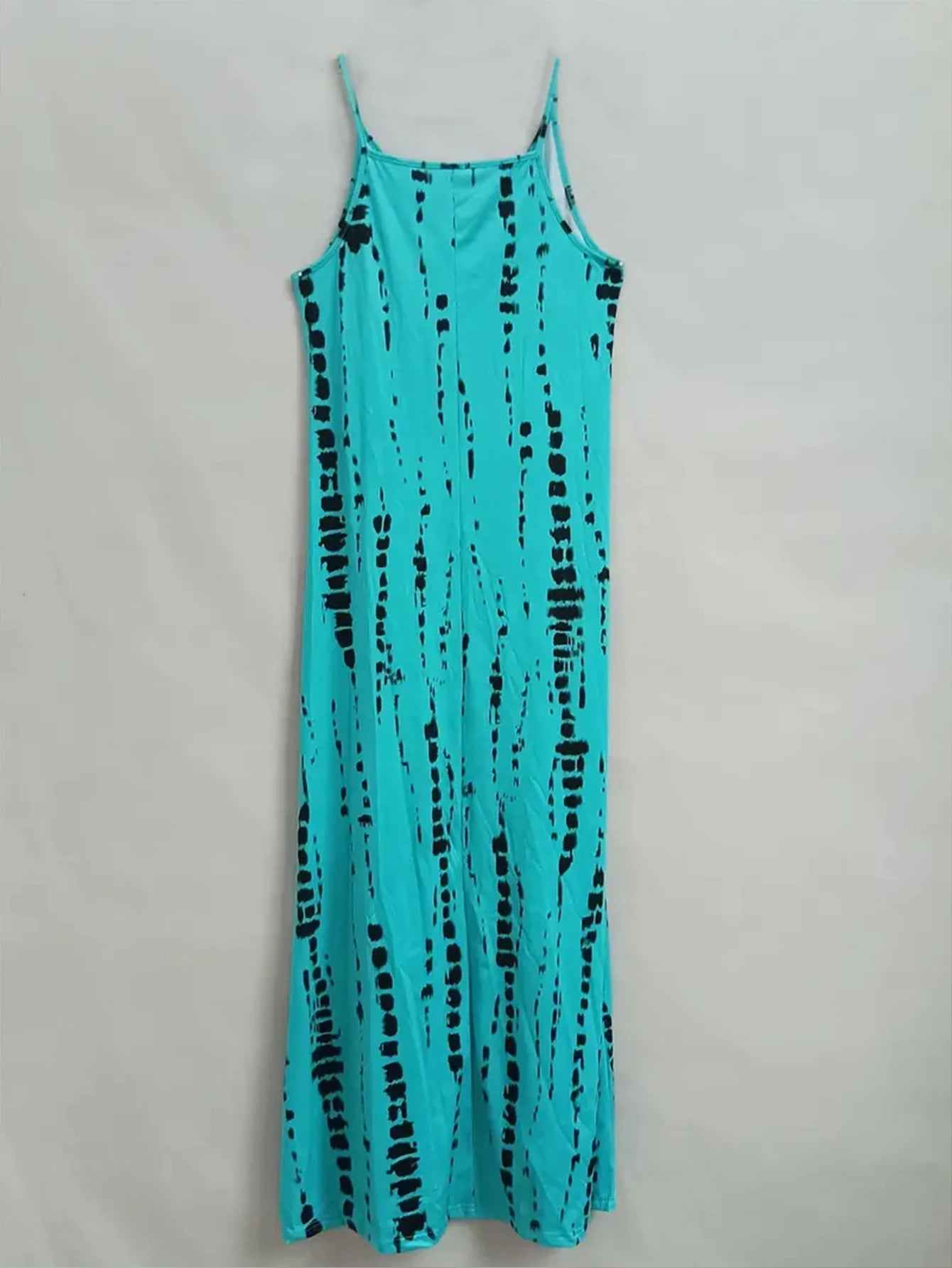 Women's Casual Tie Dye Printed Spaghetti Strap Dress.