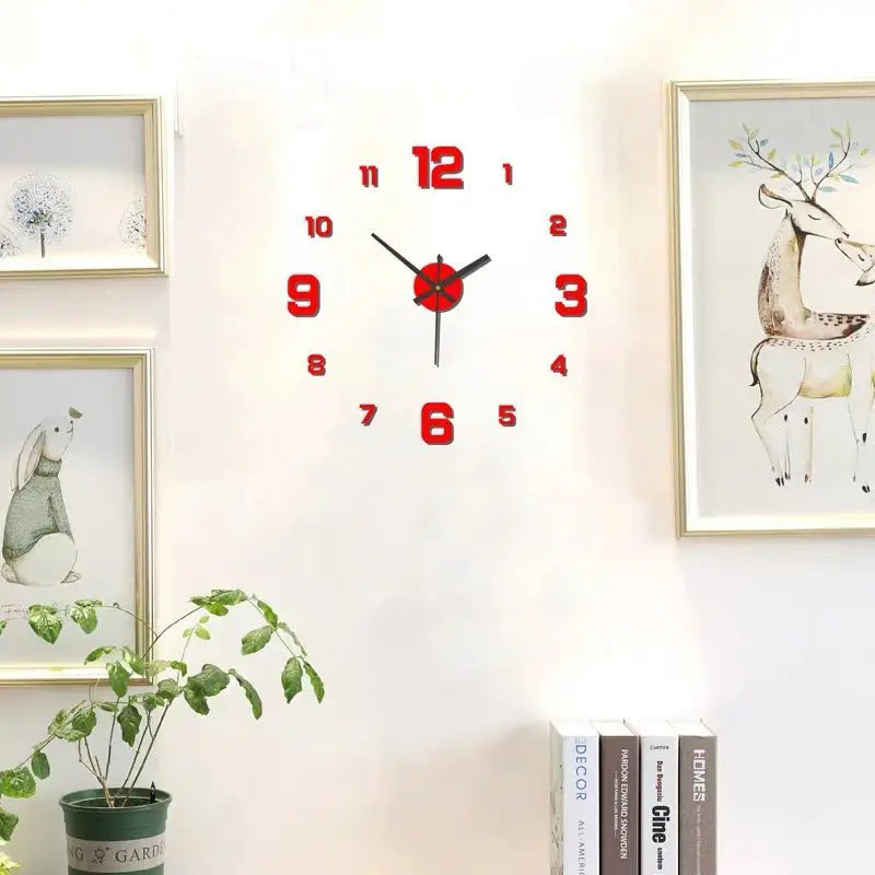 Frameless DIY Wall Clock - Silent Clock Wall Decor