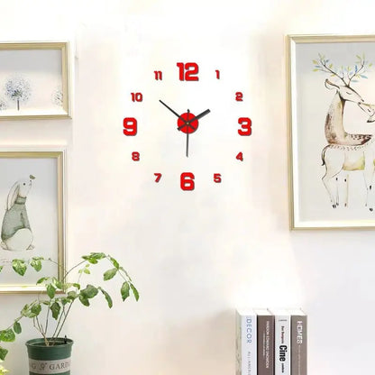 Frameless DIY Wall Clock - Silent Clock Wall Decor