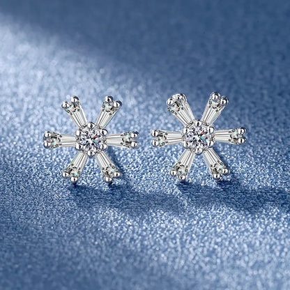 925 Sterling Silver Crystal Stud Earrings